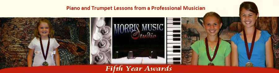 Morris Music Studio Logo with 2 photos