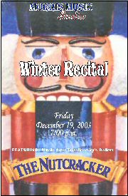 Dec 2003 "The Nutcracker" Music Recital Program Front