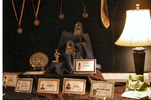 Photo of awards table at Recital