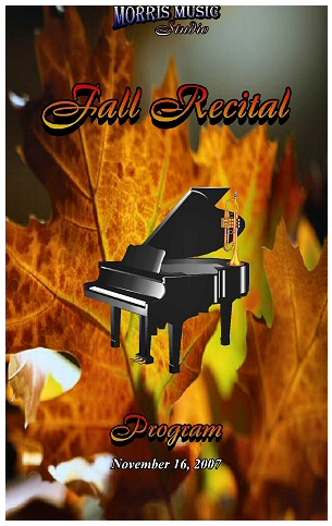 Nov 2007 Recital Program